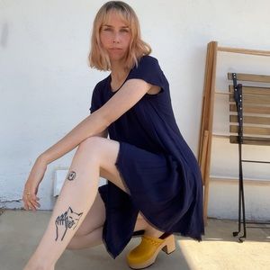 Silence + Noise Navy Mini Dress